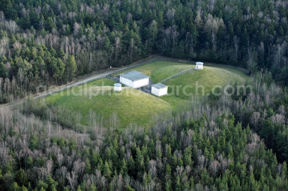 Aerial image Zeulenroda-Triebes - Waterworks - ground storage facility in Zeulenroda-Triebes in the state Thuringia