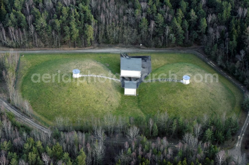 Zeulenroda-Triebes from above - Waterworks - ground storage facility in Zeulenroda-Triebes in the state Thuringia