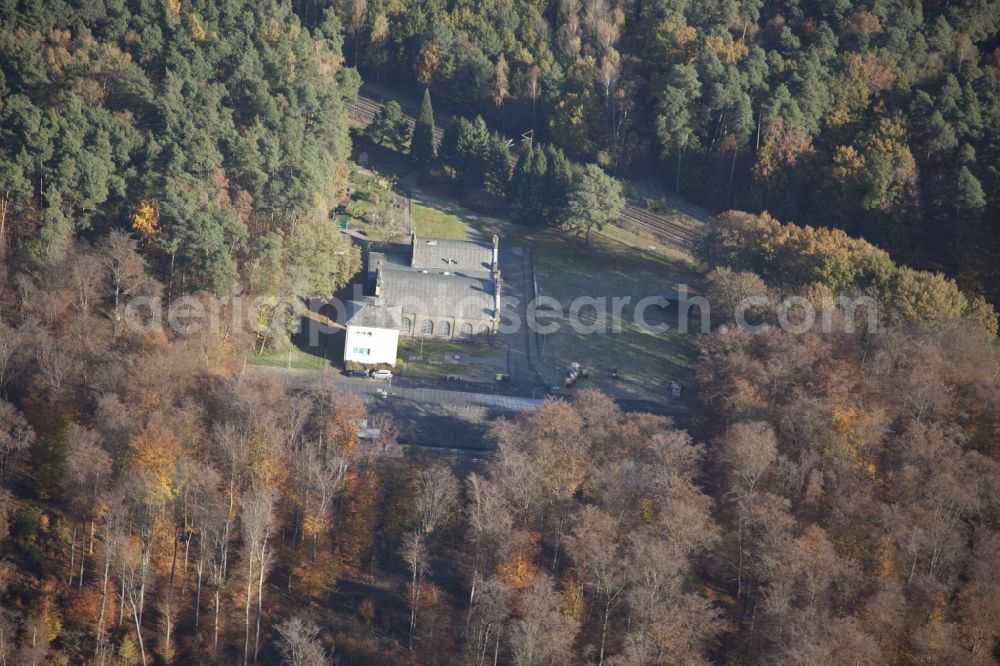 Aerial photograph Heusenstamm - Structure of the waterworks Hintermark in the district Rembruecken in Heusenstamm in the state Hesse