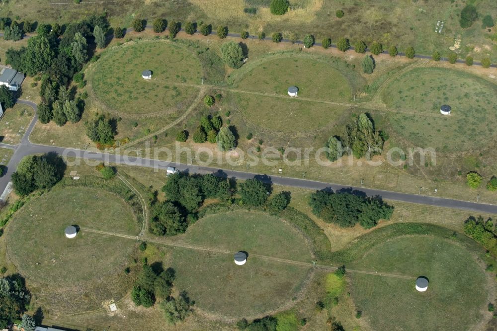 Aerial image Ahrensfelde - Structure of the waterworks with high storage facility in Berlin