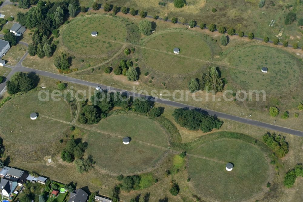 Aerial photograph Ahrensfelde - Structure of the waterworks with high storage facility in Berlin