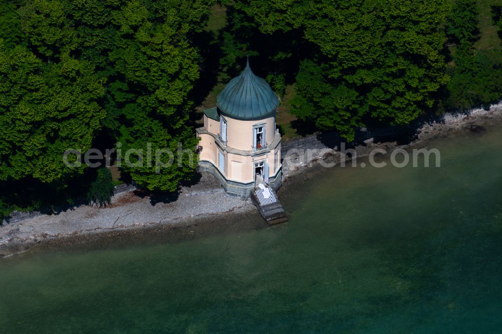 Immenstaad am Bodensee from above - Waterworks for drinking water treatment in Immenstaad am Bodensee at Bodensee in the state Baden-Wuerttemberg, Germany