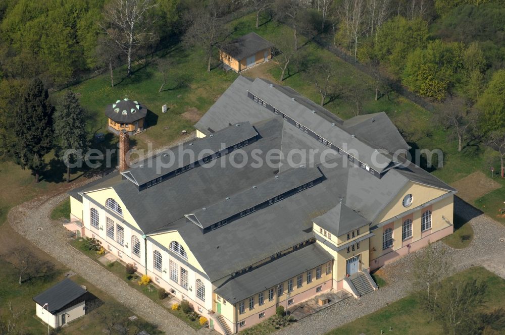 Berlin from above - Structure of the waterworks with high storage facility in the district Kaulsdorf in Berlin, Germany