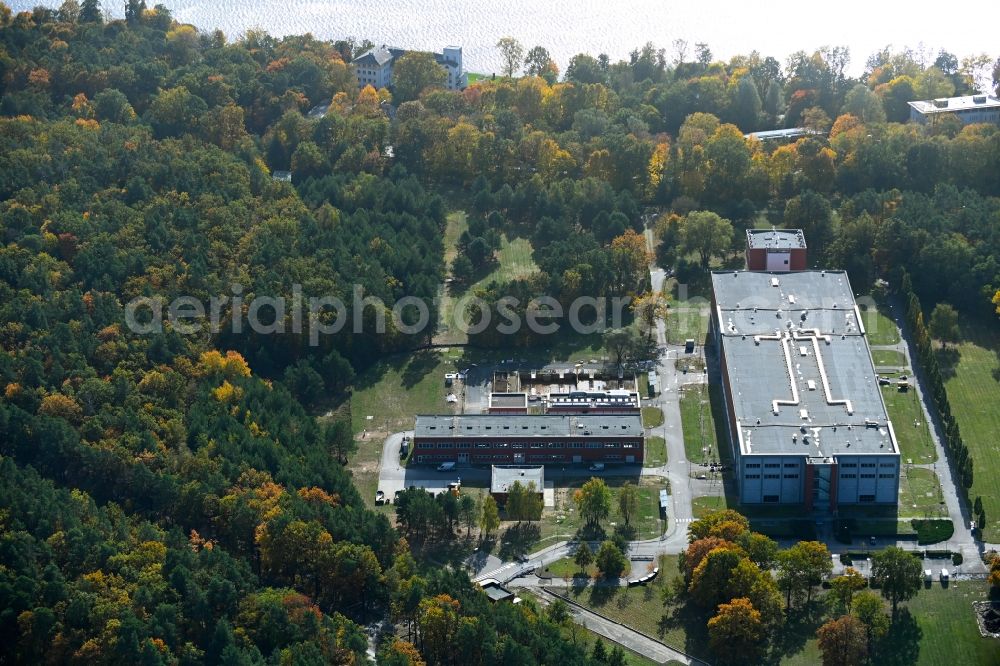 Aerial photograph Berlin - Waterworks for drinking water treatment in the district Friedrichshagen in Berlin, Germany