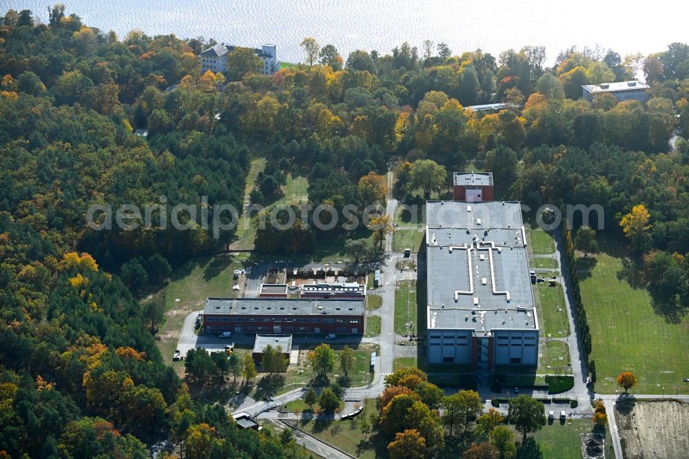 Berlin from the bird's eye view: Waterworks for drinking water treatment in the district Friedrichshagen in Berlin, Germany