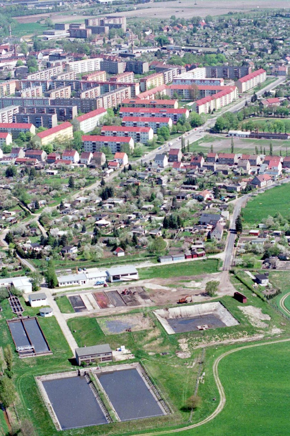 Berlin from above - 04.05.1995 Wasserwerk Stadtwerke Finsterwalde