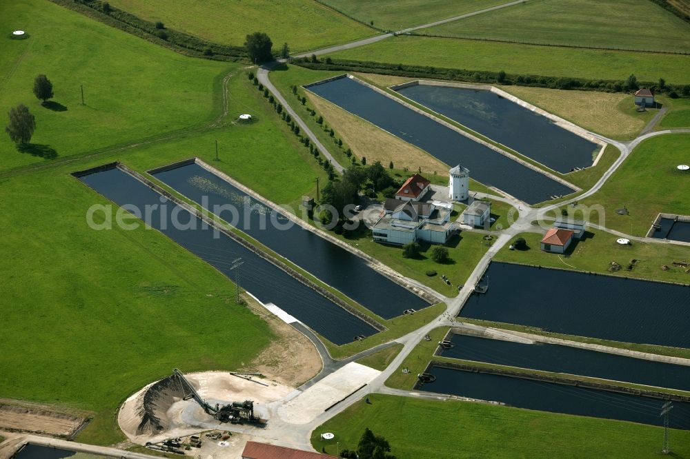 Fröndenberg / Ruhr from above - Waterworks Stadtwerke Hamm GmbH in Fröndenberg / Ruhr in North Rhine-Westphalia