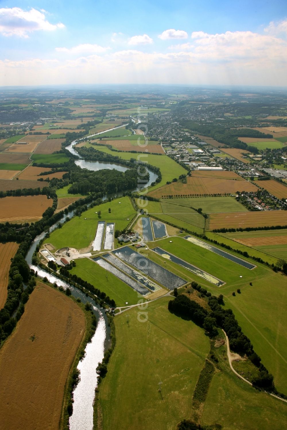 Aerial image Fröndenberg / Ruhr - Waterworks Stadtwerke Hamm GmbH in Fröndenberg / Ruhr in North Rhine-Westphalia