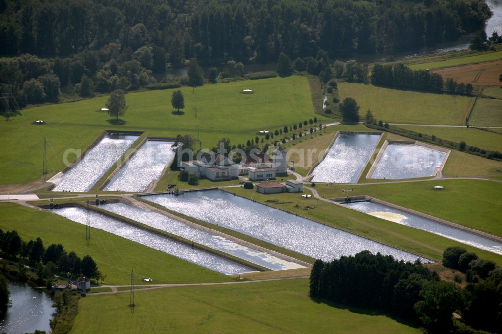 Fröndenberg / Ruhr from above - Waterworks Stadtwerke Hamm GmbH in Fröndenberg / Ruhr in North Rhine-Westphalia