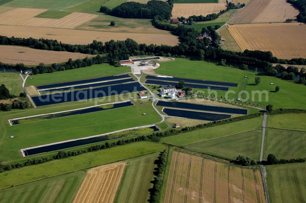 Aerial photograph Fröndenberg / Ruhr - Waterworks Stadtwerke Hamm GmbH in Fröndenberg / Ruhr in North Rhine-Westphalia