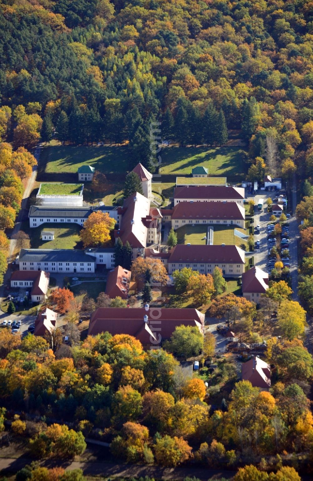 Berlin from above - View of the waterworks Wuhlheide in Berlin. It is one of the eldest and most important waterworks of Berlin