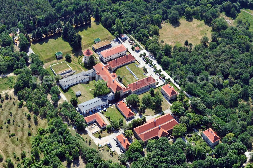 Aerial image Berlin Karlshorst - Das Wasserwerk Wuhlheide in Berlin-Karlshorst. Waterworks Wuhlheide in the district Karlshorst. An der Wuhlheide, 12459 Berlin, Tel. 030 8644 9800