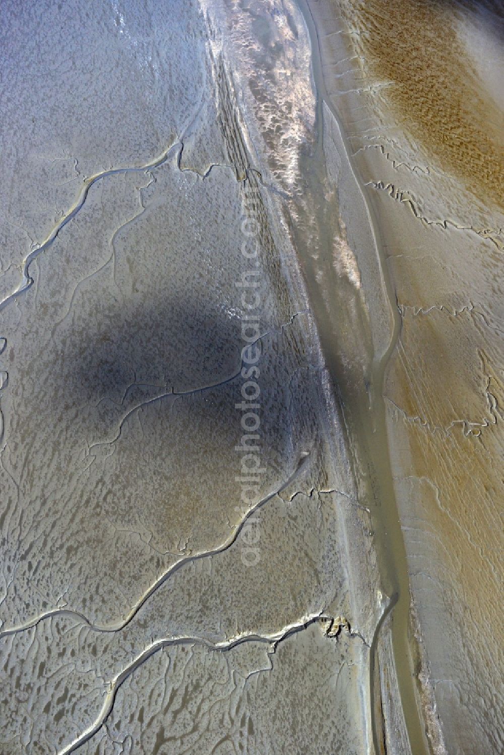 Dangast from above - Wadden Sea along the North Sea coast in the state of Lower Saxony Dangast