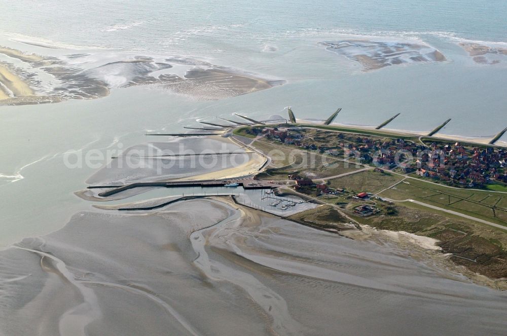 Aerial photograph Baltrum - Wadden Sea of North Sea Coast in Baltrum in the state Lower Saxony