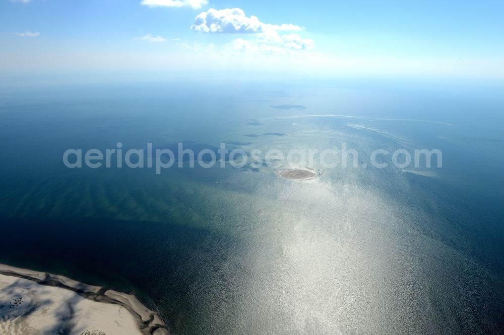 Nebel from the bird's eye view: Wadden Sea of North Sea Coast near Amrum in the state Lower Saxony