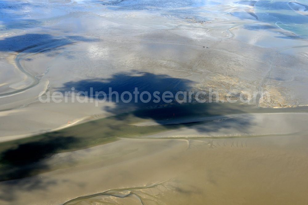 Cuxhaven from above - Wadden Sea of North Sea Coast near Cuxhaven in the state Lower Saxony