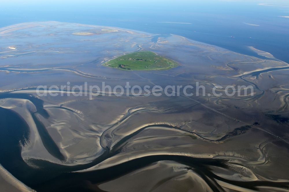 Cuxhaven from above - Wadden Sea of North Sea Coast near Cuxhaven in the state Lower Saxony