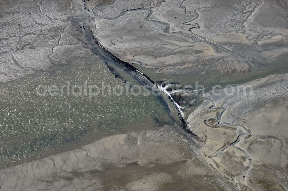 Cuxhaven from above - Wadden Sea of North Sea Coast near Cuxhaven in the state Lower Saxony