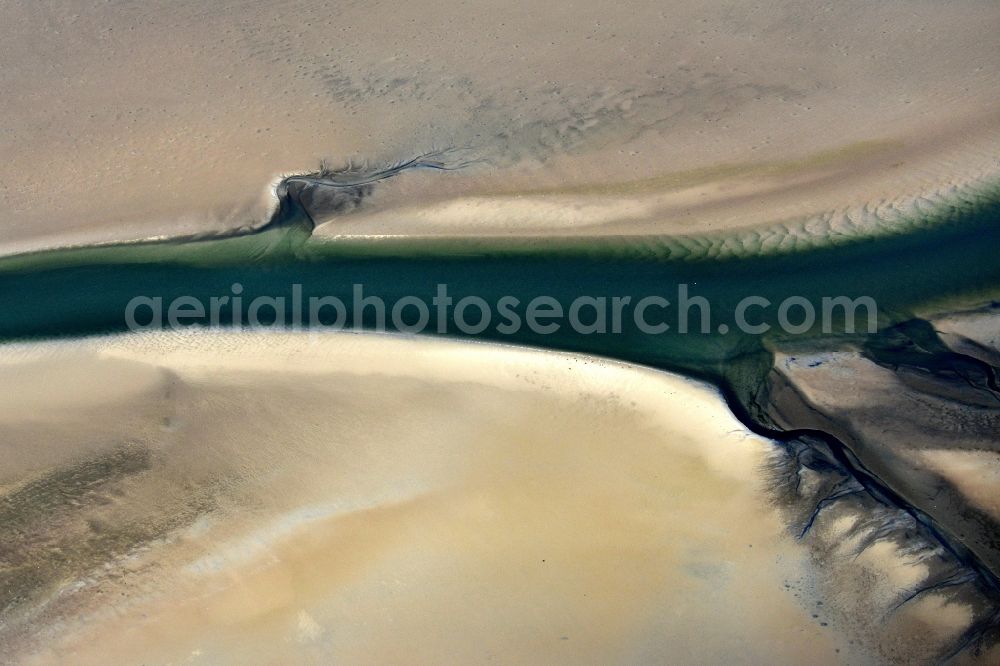 Cuxhaven from above - Wadden Sea of North Sea Coast near Cuxhaven in the state Lower Saxony