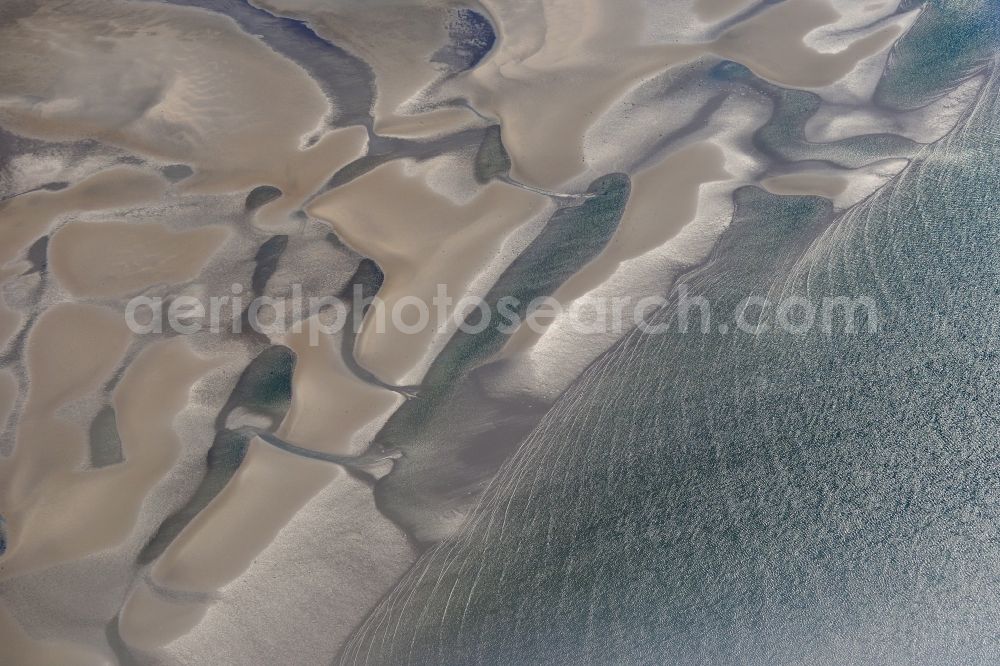 Aerial image Cuxhaven - Wadden Sea of North Sea Coast near Cuxhaven in the state Lower Saxony