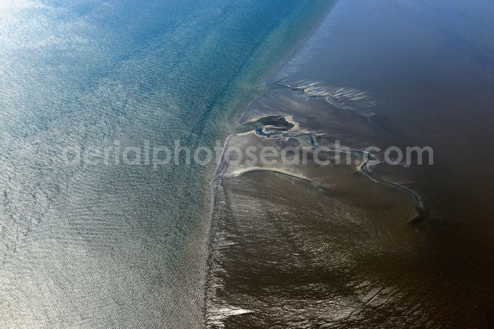 Aerial photograph Cuxhaven - Wadden Sea of North Sea Coast near Cuxhaven in the state Lower Saxony