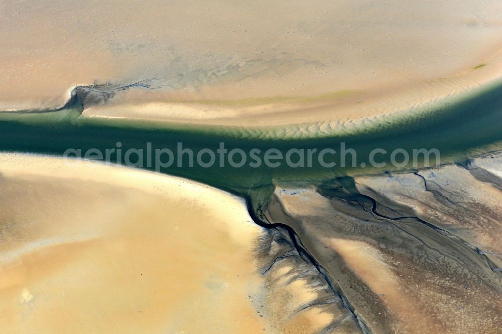 Aerial photograph Cuxhaven - Wadden Sea of North Sea Coast near Cuxhaven in the state Lower Saxony