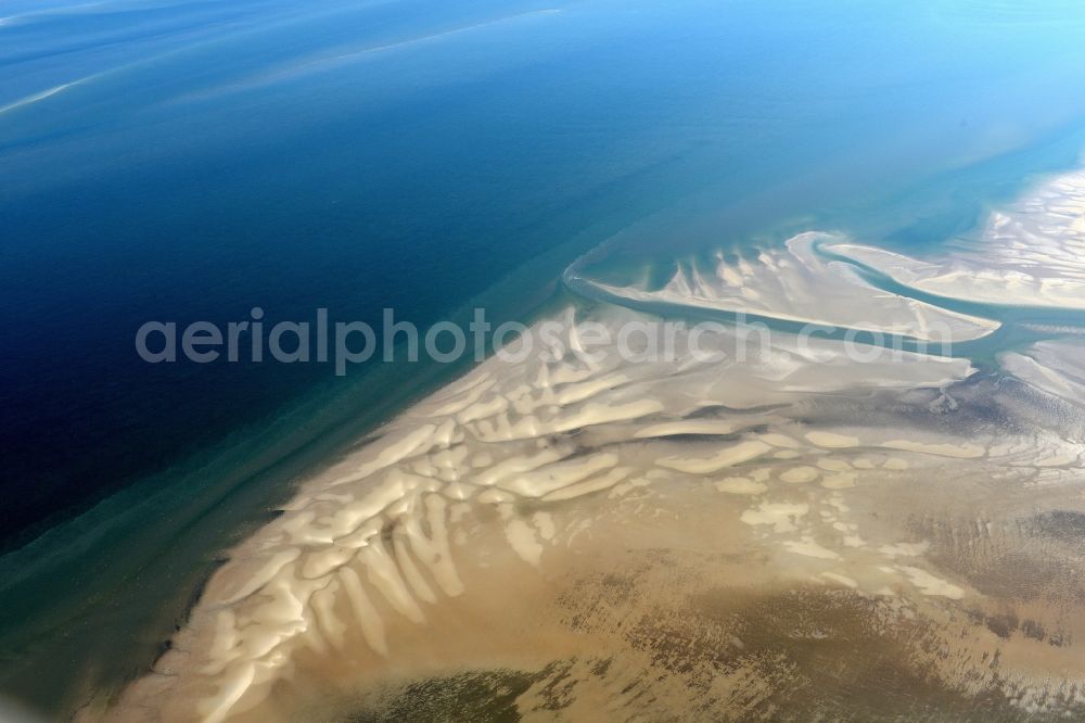 Cuxhaven from the bird's eye view: Wadden Sea of North Sea Coast near Cuxhaven in the state Lower Saxony