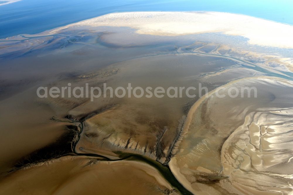 Cuxhaven from above - Wadden Sea of North Sea Coast near Cuxhaven in the state Lower Saxony