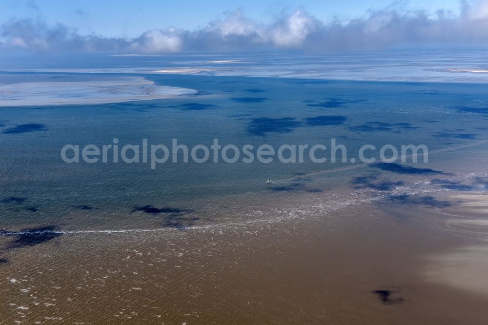 Aerial photograph Cuxhaven - Wadden Sea of North Sea Coast near Cuxhaven in the state Lower Saxony