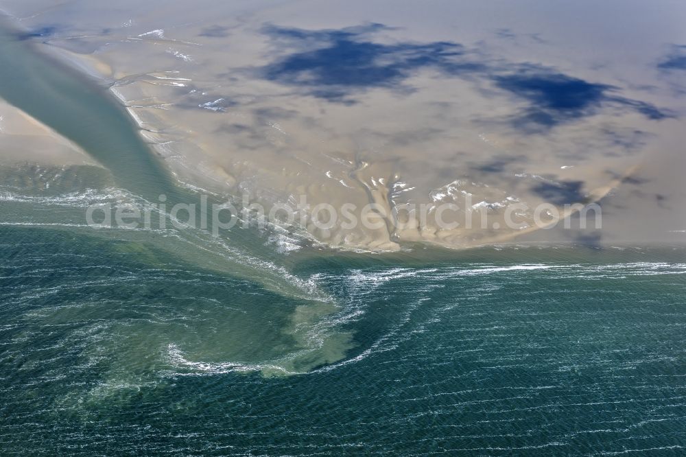 Aerial image Cuxhaven - Wadden Sea of North Sea Coast near Cuxhaven in the state Lower Saxony