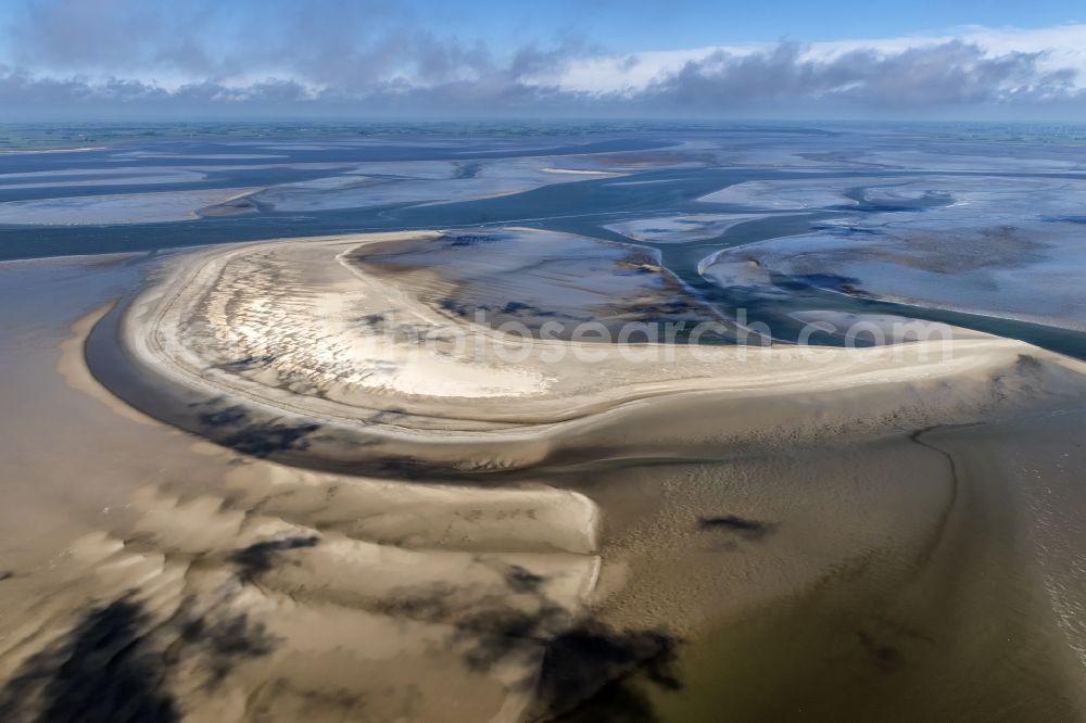 Cuxhaven from the bird's eye view: Wadden Sea of North Sea Coast near Cuxhaven in the state Lower Saxony