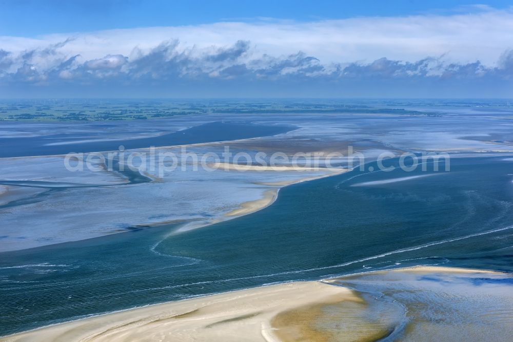 Aerial image Cuxhaven - Wadden Sea of North Sea Coast near Cuxhaven in the state Lower Saxony