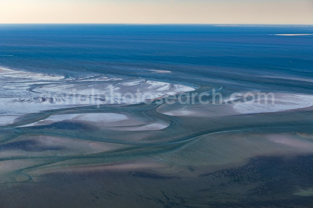 Cuxhaven from the bird's eye view: Wadden Sea of North Sea Coast near Cuxhaven in the state Lower Saxony