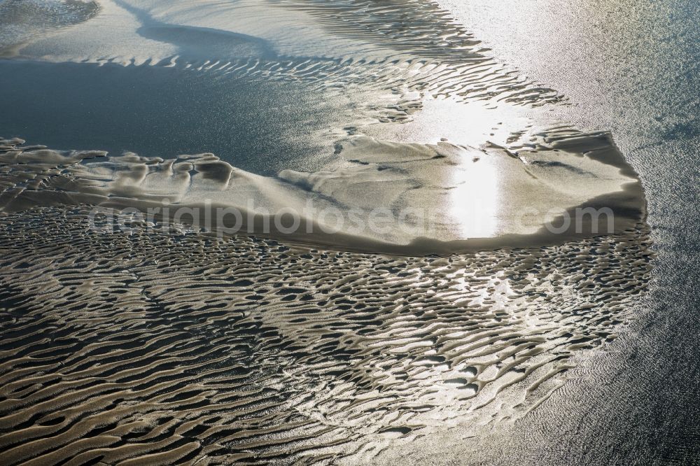 Aerial image Cuxhaven - Wadden Sea of North Sea Coast near Cuxhaven in the state Lower Saxony