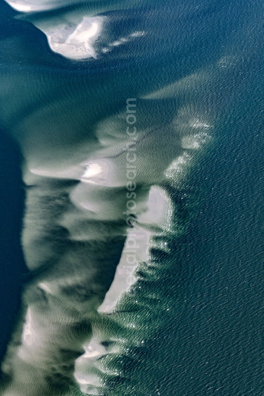 Aerial image Cuxhaven - Wadden Sea of North Sea Coast near Cuxhaven in the state Lower Saxony