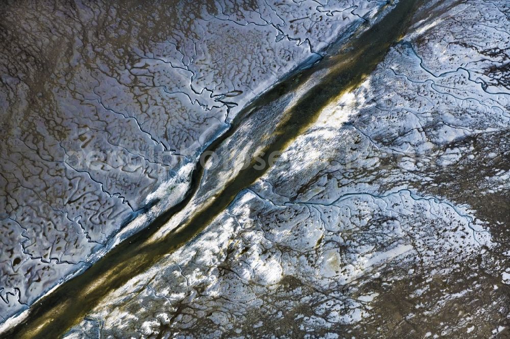 Cuxhaven from the bird's eye view: Wadden Sea of North Sea Coast near Cuxhaven in the state Lower Saxony