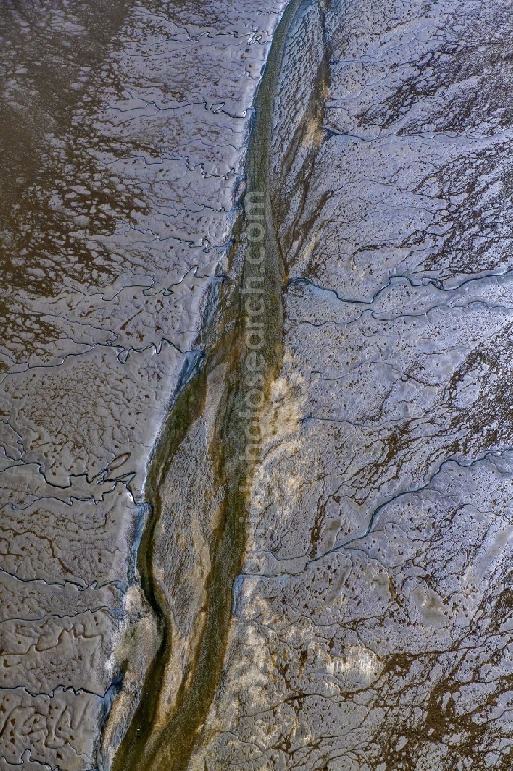 Aerial photograph Cuxhaven - Wadden Sea of North Sea Coast near Cuxhaven in the state Lower Saxony