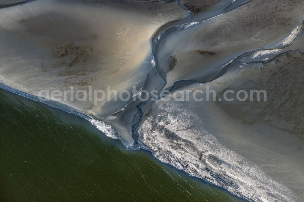 Cuxhaven from above - Wadden Sea of North Sea Coast near Cuxhaven in the state Lower Saxony