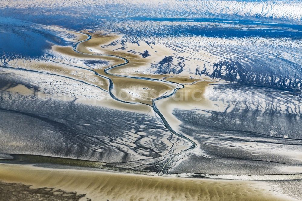 Aerial photograph Cuxhaven - Wadden Sea of North Sea Coast near Cuxhaven in the state Lower Saxony