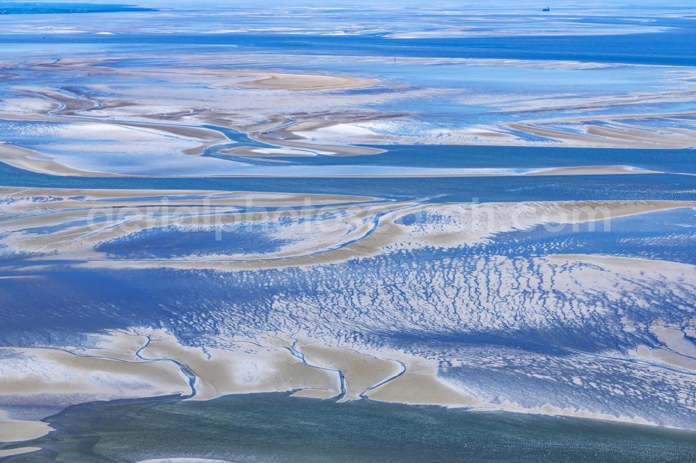 Aerial photograph Cuxhaven - Wadden Sea of North Sea Coast near Cuxhaven in the state Lower Saxony