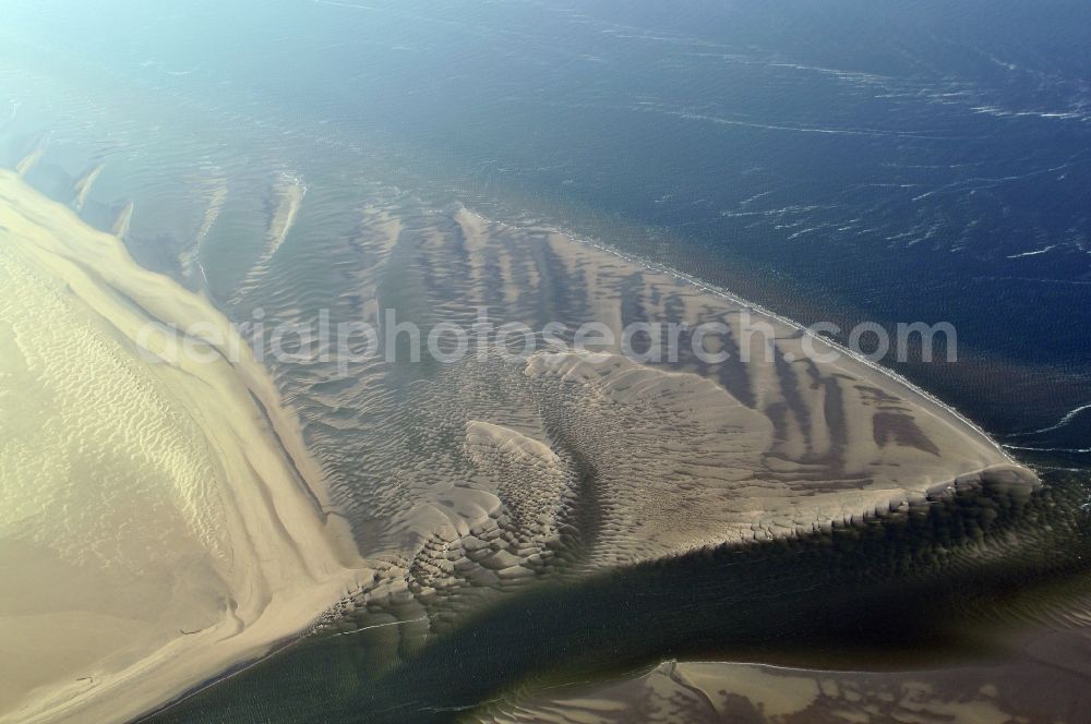 Aerial image Borkum - Wadden Sea of North Sea Coast in Borkum in the state Lower Saxony