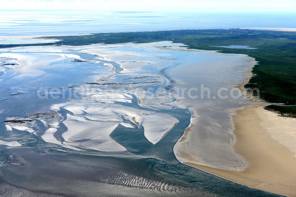 Aerial photograph Borkum - Wadden Sea of North Sea Coast in Borkum in the state Lower Saxony