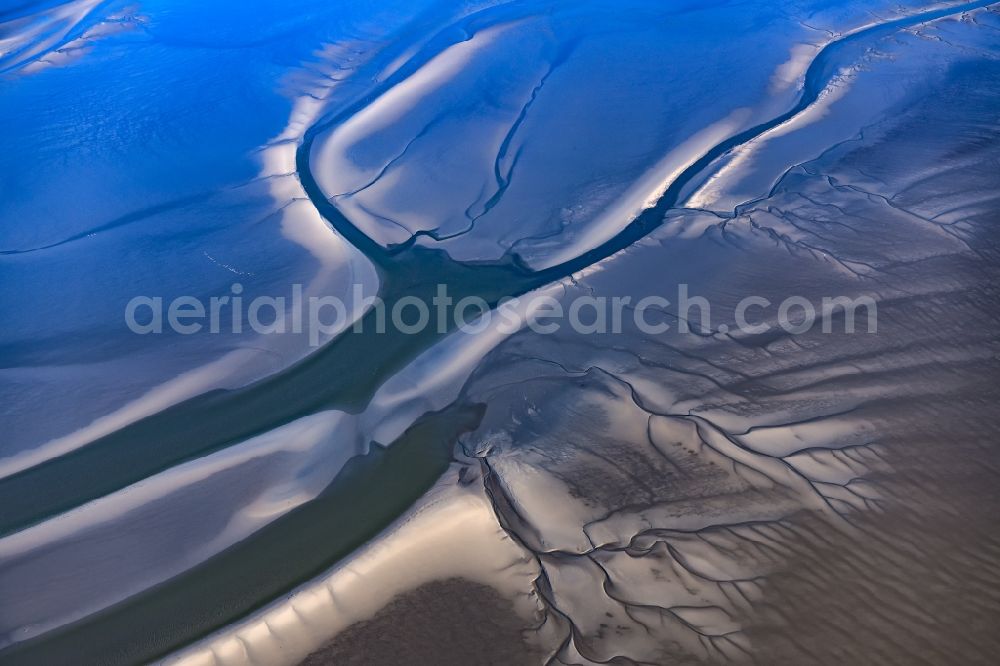 Aerial photograph Hedwigenkoog - Wadden Sea of North Sea Coast von Buesum in Hedwigenkoog in the state Schleswig-Holstein, Germany