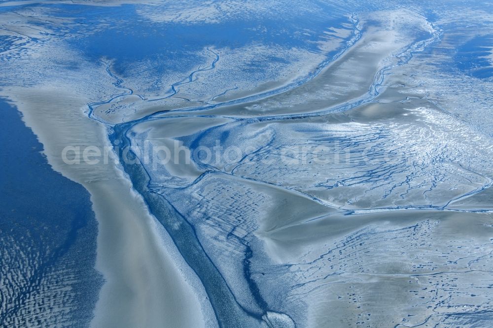 Aerial image Hedwigenkoog - Wadden Sea of North Sea Coast von Buesum in Hedwigenkoog in the state Schleswig-Holstein, Germany