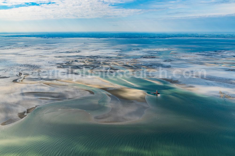 Butjadingen from above - Wadden Sea of North Sea Coast in Butjadingen in the state Lower Saxony, Germany