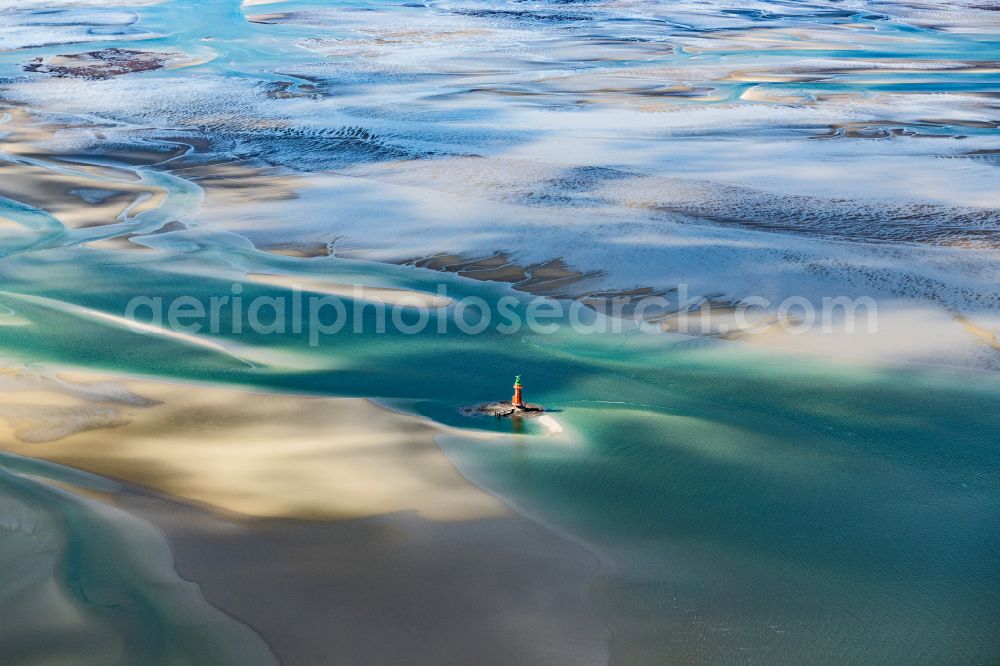 Aerial photograph Butjadingen - Wadden Sea of North Sea Coast in Butjadingen in the state Lower Saxony, Germany