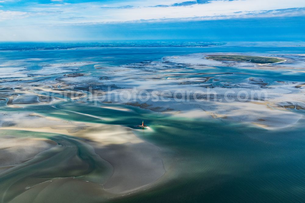 Butjadingen from above - Wadden Sea of North Sea Coast in Butjadingen in the state Lower Saxony, Germany