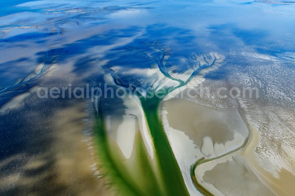 Aerial photograph Butjadingen - Wadden Sea of North Sea Coast in Butjadingen in the state Lower Saxony, Germany