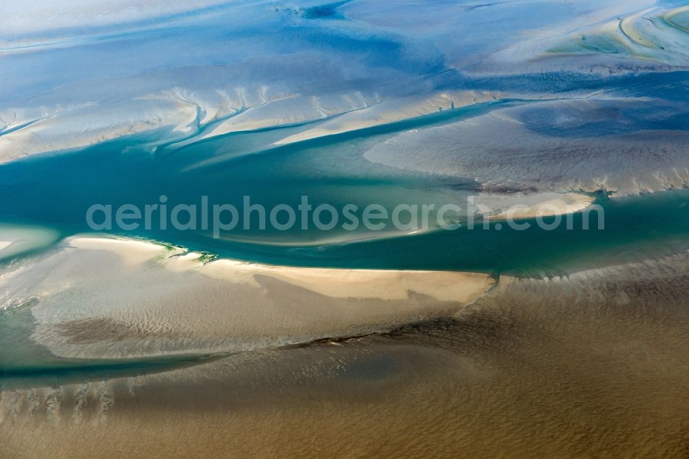 Aerial image Nigehörn - Wadden Sea of North Sea Coast the island in Nigehoern in the state Hamburg