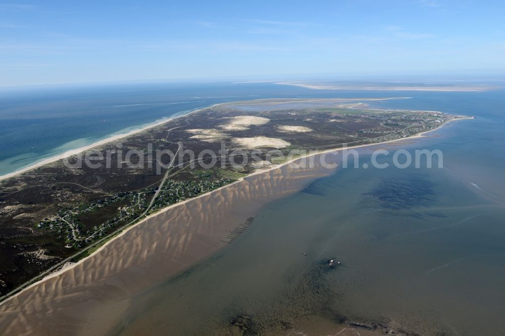 Aerial photograph Sylt - Wadden Sea of North Sea Coast on Island in Sylt in the state Schleswig-Holstein